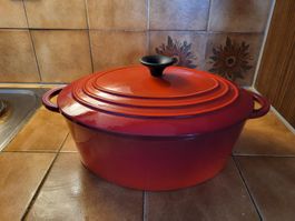 Le Creuset cocotte ovale n°29 vintage – fonte – volcanique