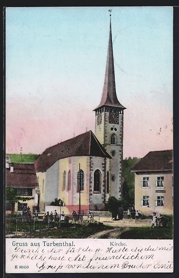 Ansichtskarten: AK Turbenthal, Blick auf die Kirche – Gebraucht aus Berlin von bartko-reher