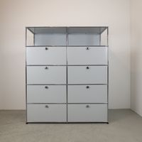 USM Haller Highboard 2x5 Lichtgrau, 35 cm tief
