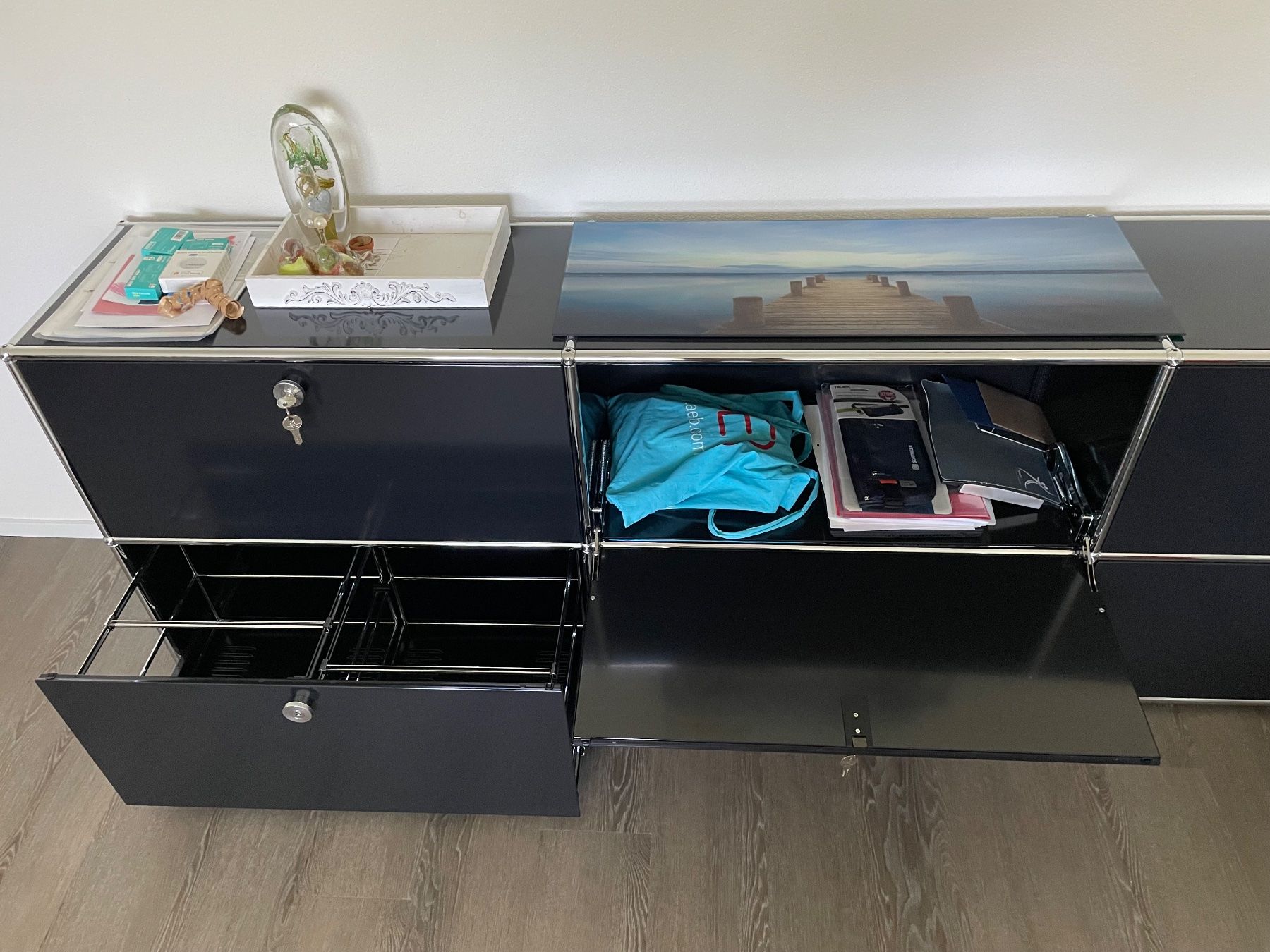 USM Cassettiere: USM Haller Sideboard schwarz – Usato da Uster venduto da klale03 1