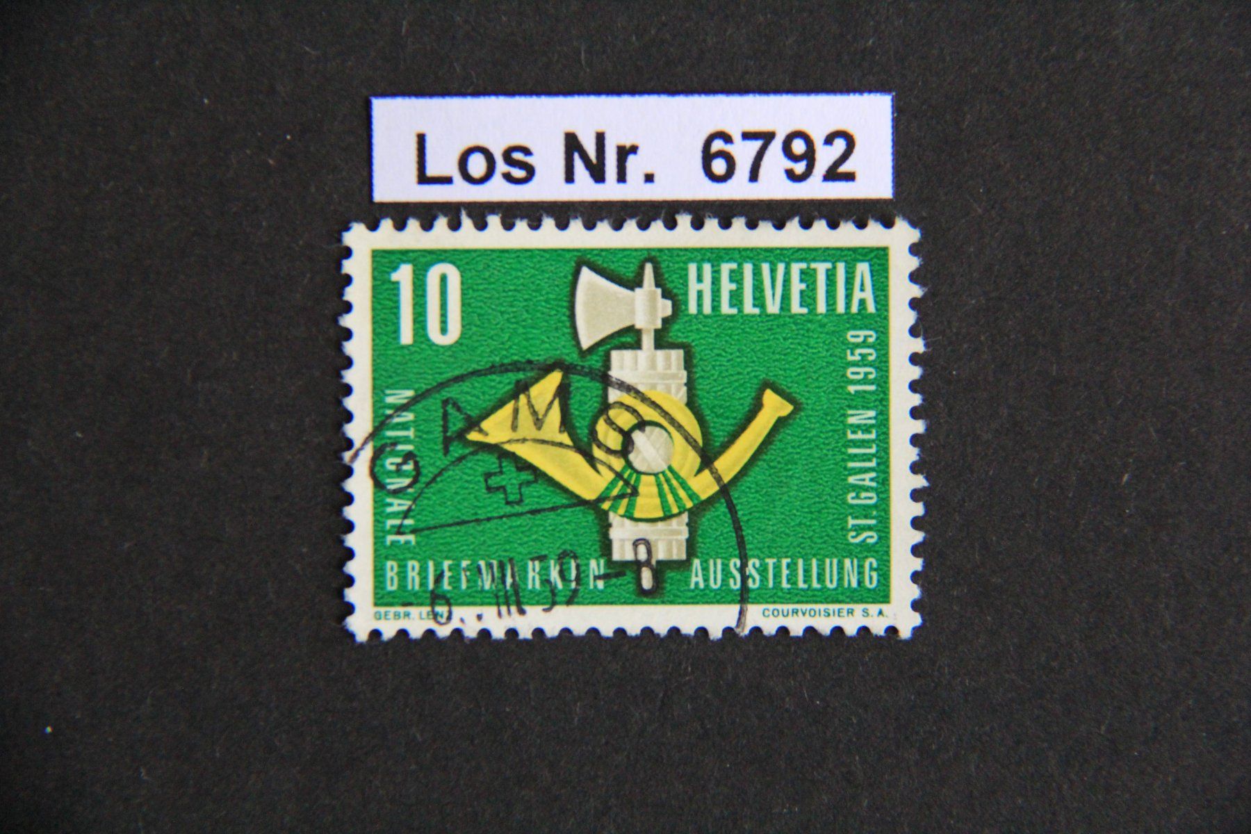 Tutti i francobolli: CH 1959 Ortsstempel mit Datum                       Los 6792 – Usato da Volken venduto da jukon65