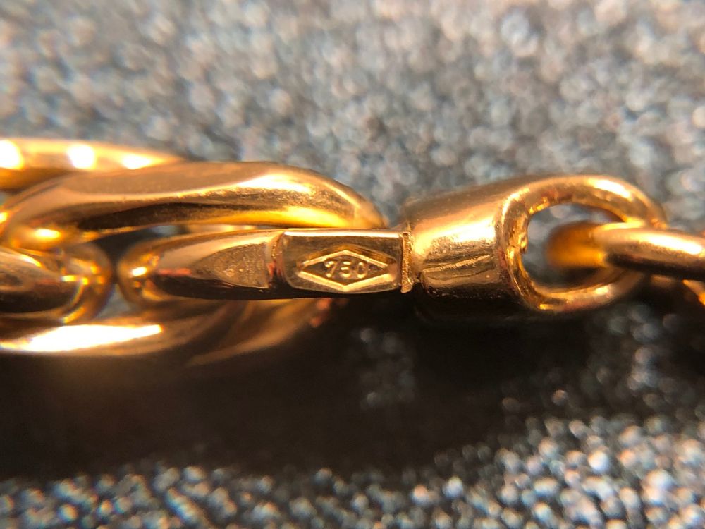 Catenine: Massive und elegante Damenkette aus 18 Karat Gelbgold Au 750 – Usato da Bern venduto da bombich 6
