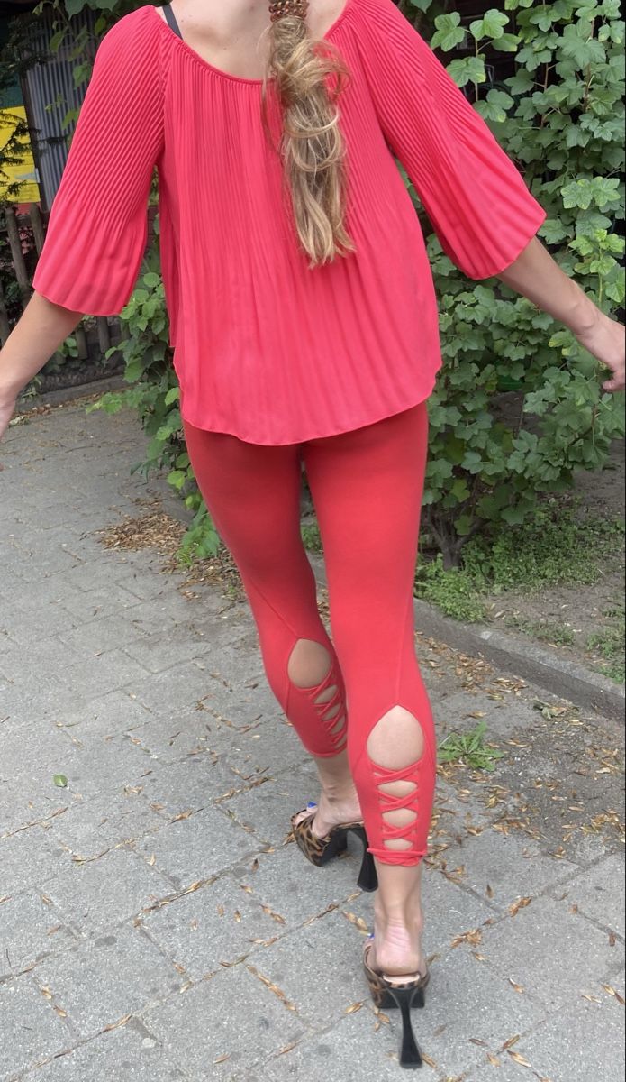 Leggings: Chic e sexy Leggings-cotone rosso-tgS/M – Nuovo (secondo la descrizione) da Gordevio venduto da LanaZimm 1