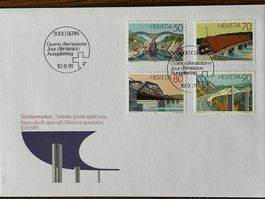 🍫🇨🇭 Einzigartige Brücken HELVETIA AUSGABETAG = Satz 1991