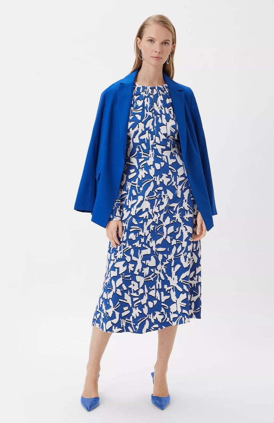 Comma Vestiti: comma FLIESSENDES MAXIKLEID MIT ALL-OVER-PRINT – Nuovo e nell'imballaggio originale da Luzern venduto da Sommer_26 1