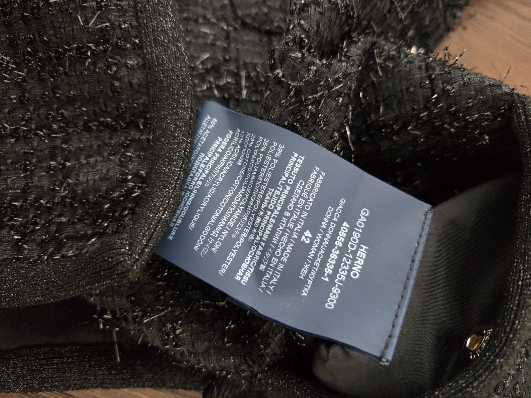 Herno Giacche: Herno Tweed Jacke GR M/ S IT 40 Neu mit Etikett – Nuovo e nell'imballaggio originale da Luzern venduto da annabelle25 6