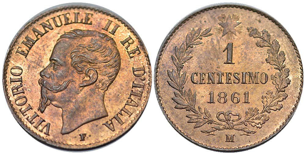 Tutti le monete: Italien, 1 Cent 1861 Milano – Usato da Chiasso venduto da Novamarketing