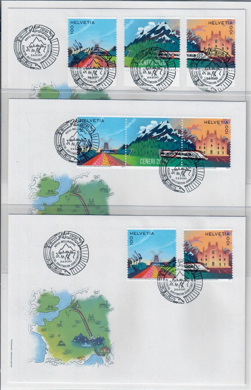 Alle Briefmarken: Sondermarken: Ceneri 2020 drei FDC – Gebraucht aus Utzigen von a8b9c0