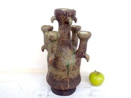 Vase Keramik Annelies Wiesenberg Vintage Space Age Lava 70er