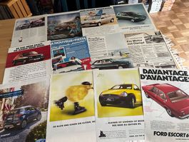 FORD AUTOS tolle rare Sammlung von Reklamen inkl. 60's Kult