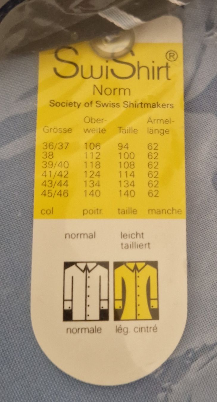 Camicie: Neues Herrenhemd, Gr. 40, hellblau mit Krawatte, Top! – Nuovo e nell'imballaggio originale da Zürich venduto da Sissi-Minouche 2