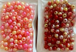 2x Acrylperlen bunt, 6mm, ca 200 Stück