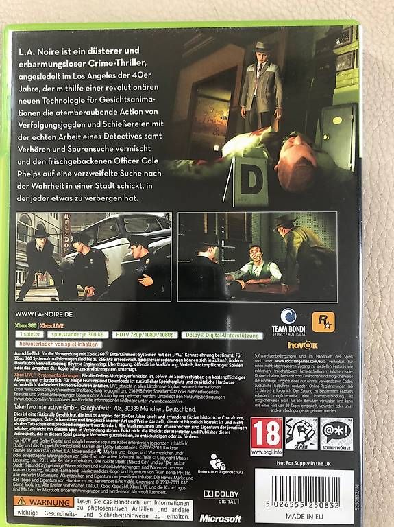 Spiele: L.A. NOIRE (Xbox 360 Spiel) – Gebraucht aus Gränichen von adr1an 1