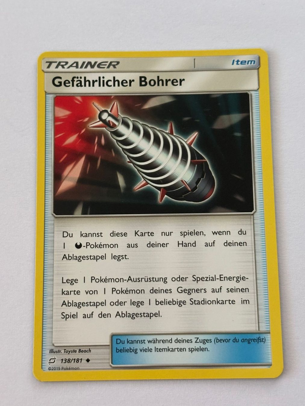Pokémon Carte collezionabili: Gefährlicher Bohrer 138/181 – Usato da Herisau venduto da Seyashop_2