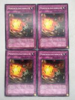 Yu-Gi-Oh Minenfeldausbruch 4 Stk. Fallenkarte 1. Edition TLM