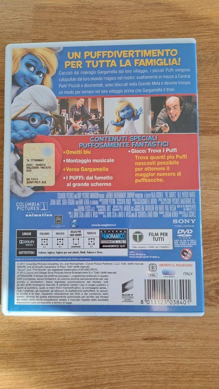 Tutti i DVDs: DVD Die Schlümpfe, IT/DE/ENG – Usato da Massagno venduto da Michaela.F 1