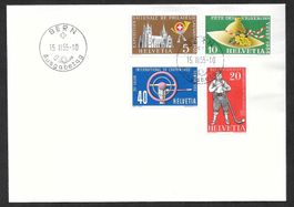 FDC Serie 320 - 323 ET Bern 15.2.1955 Deutsch