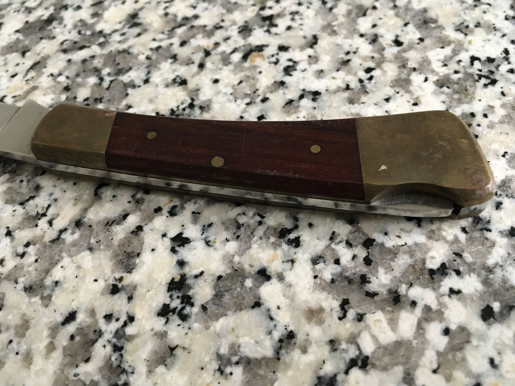 Taschenmesser: Rostfreies Taschenmesser mit Holzgriff – Gebraucht aus Freienwil von Hubi030 1