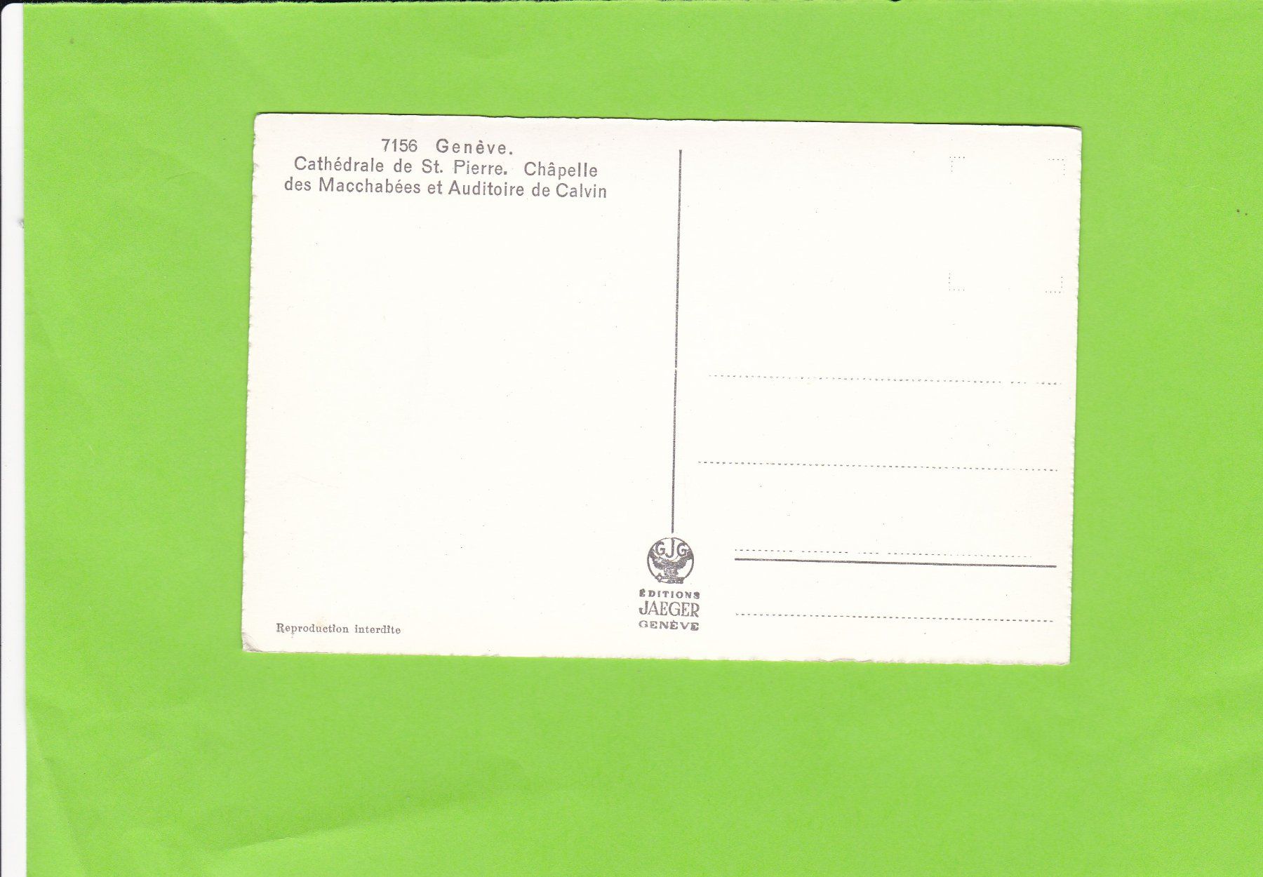 Cartoline postali: Genève-Oldtimer-Cathédrale de St. Pierre – Usato da St. Peterzell venduto da neckertal 1