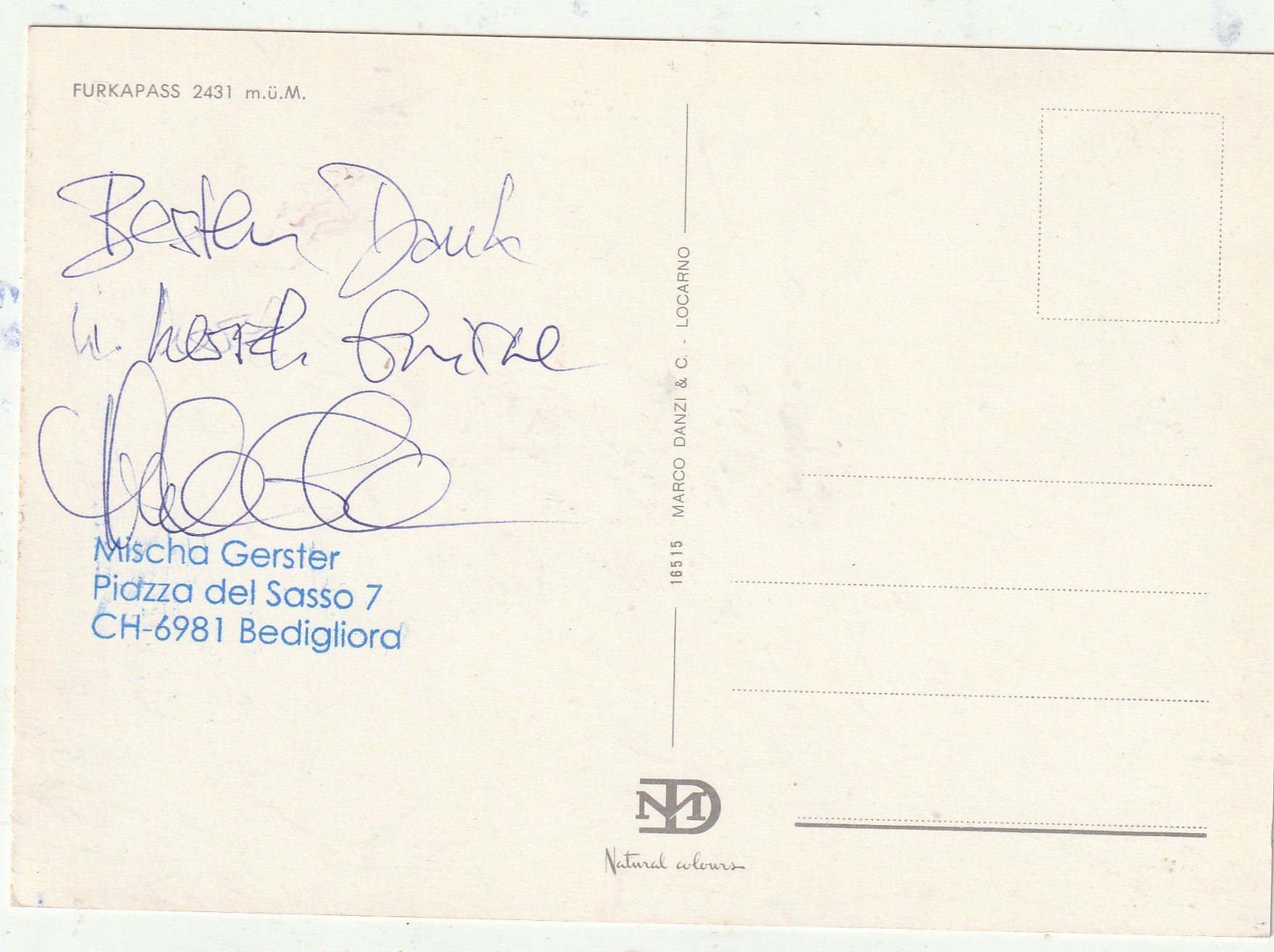 Cartoline postali: Furka Pass MBK – Usato da Lumbrein venduto da made02 1