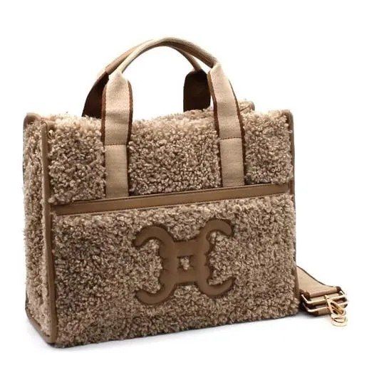 Borse da donna: MOUMOUTE Handtasche mit E-Logo taupe / Paris / NEW – Nuovo e nell'imballaggio originale da Diegten venduto da Just_Nooo