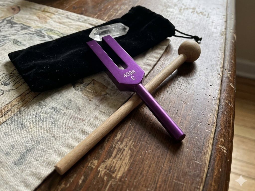 Dispositivi per massaggi: Violette Stimmgabel 4096 Hz Hochfrequenzenergie - Diapason – Nuovo e nell'imballaggio originale da Bremblens venduto da LOVA-MUSICA-SHOP