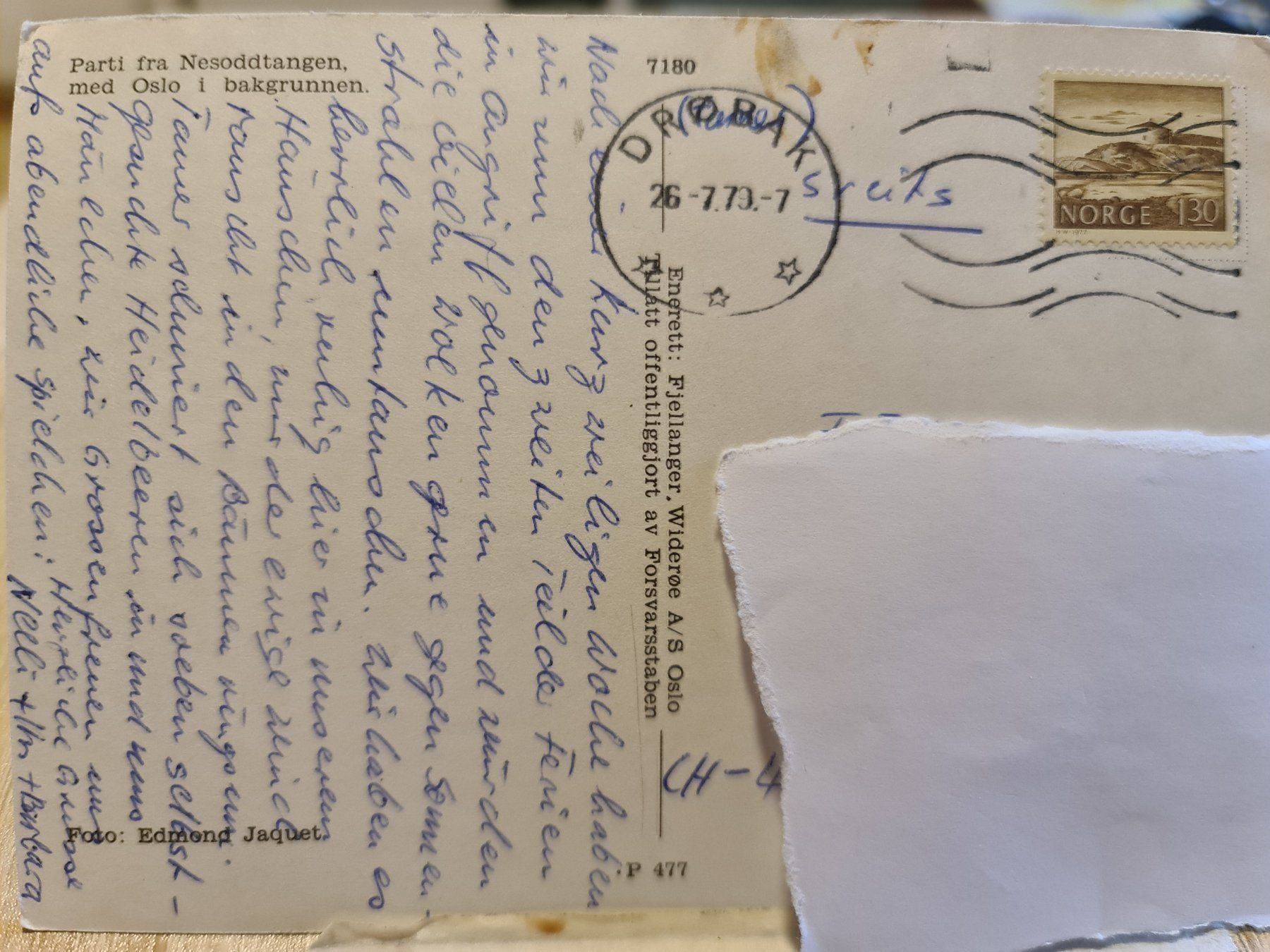 Cartoline postali: Ansichtskarte Oslo Norwegen 1973 – Usato da Dintikon venduto da Vexi 1