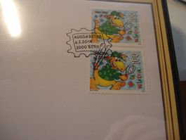 Abart Fred der Detektiv, FDC Combobeleg 2014, Eckzahn-Stanzu