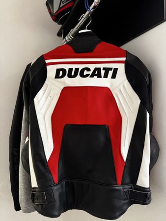 Ducati Corse Lederjacke rot/weiss Grösse 54 guter Zustand