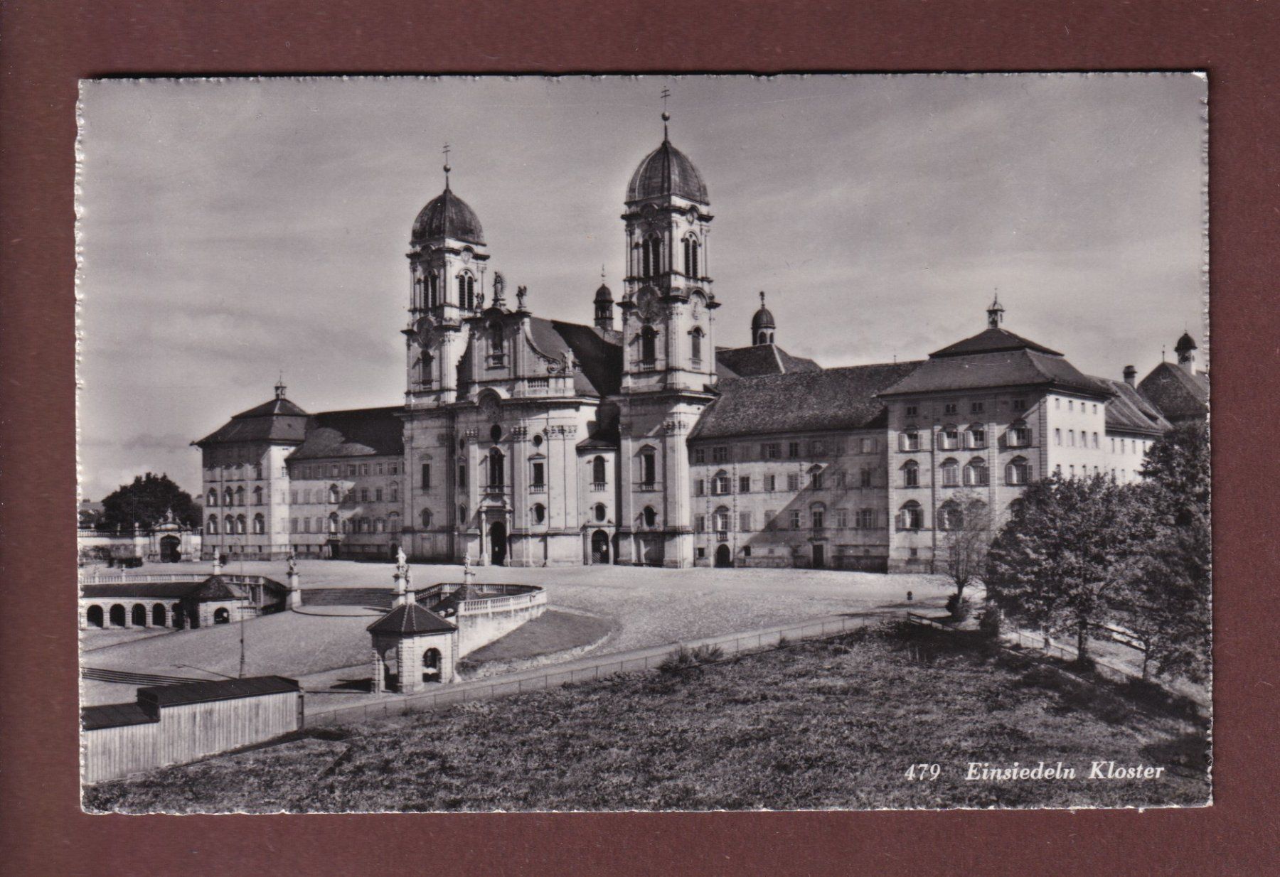 Cartoline postali: EINSIEDELN - Kloster - 1958 Feldpost – Usato da Pully venduto da nicecards-shop