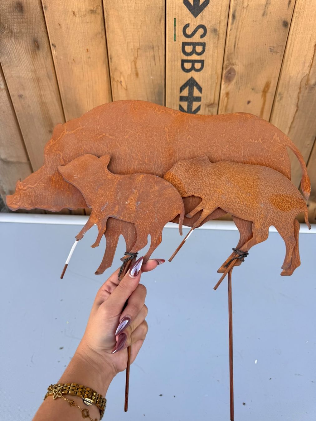 Tutte le decorazioni: 3er Set Wildschweine Gartenstecker – Nuovo (secondo la descrizione) da Bad Zurzach venduto da vit_rct6 1