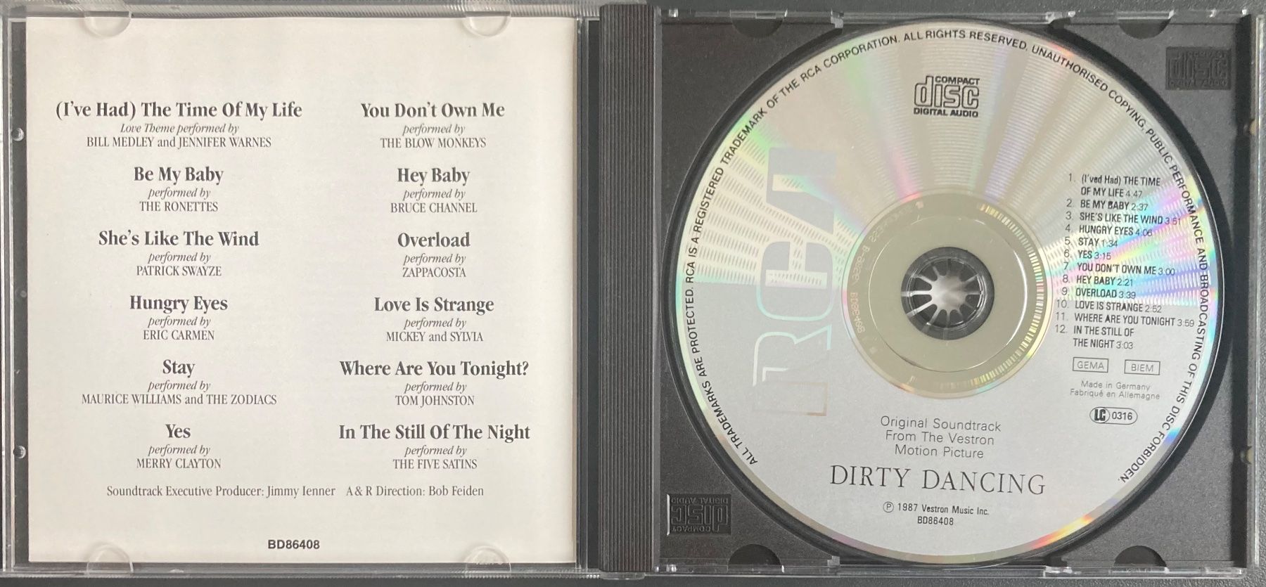 CD: MUSIQUE DE FILM - DIRTY DANCING – Usato da Poliez-Pittet venduto da Newtown-Records 2
