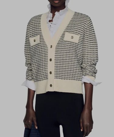 Sandro Strickjacke ecru gr s