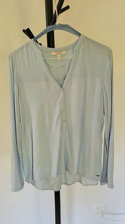 Elegante hellblaue Bluse von ESPRIT Gr. 34 (XS)