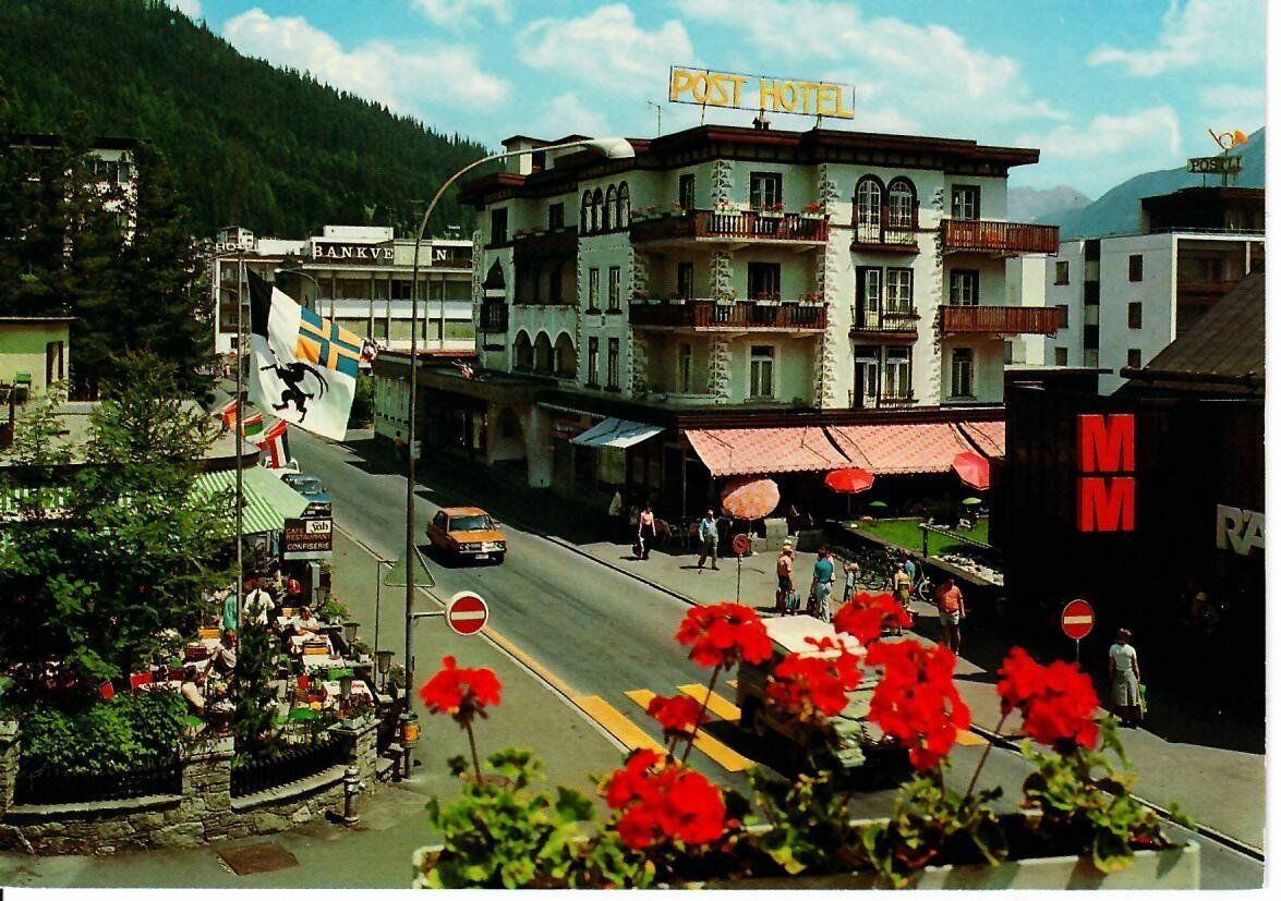 Ansichtskarten: Davos, Post Hotel – Gebraucht aus Hochdorf von Ziegel-16