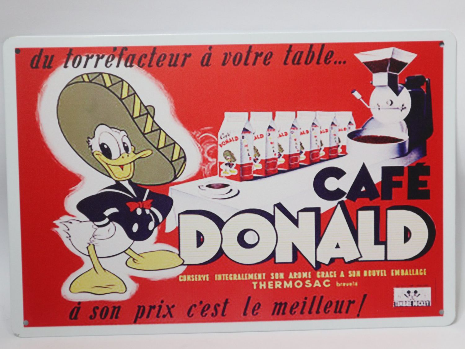 Insegne: Blechschild Donald duck Kaffee Cafe – Nuovo (secondo la descrizione) da Eschenbach SG venduto da Astalavista