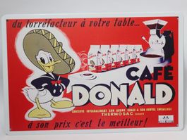 Blechschild Donald duck Kaffee Cafe