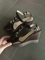 Sommer Sandalen UNISA Keilabsatz, Braun, Gr. 40 Top!