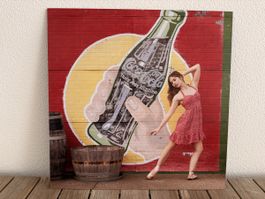 Coca-Cola Vintage Wandbild mit Ballerina