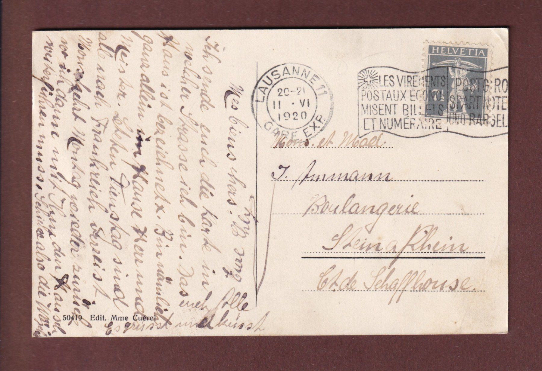 Cartes postales: LAUSANNE - Avenue Ruchonnet - 1920 – D'occasion à Pully par nicecards 1
