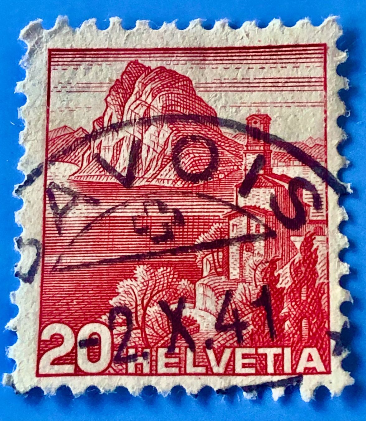 Alle Briefmarken: Nr.215 Landschaftsbilder Stempel   – Gebraucht aus Aarau von Billa007