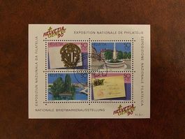 Briefmarkenblock gestempelt - Nat. Ausstellung Geneve 1990