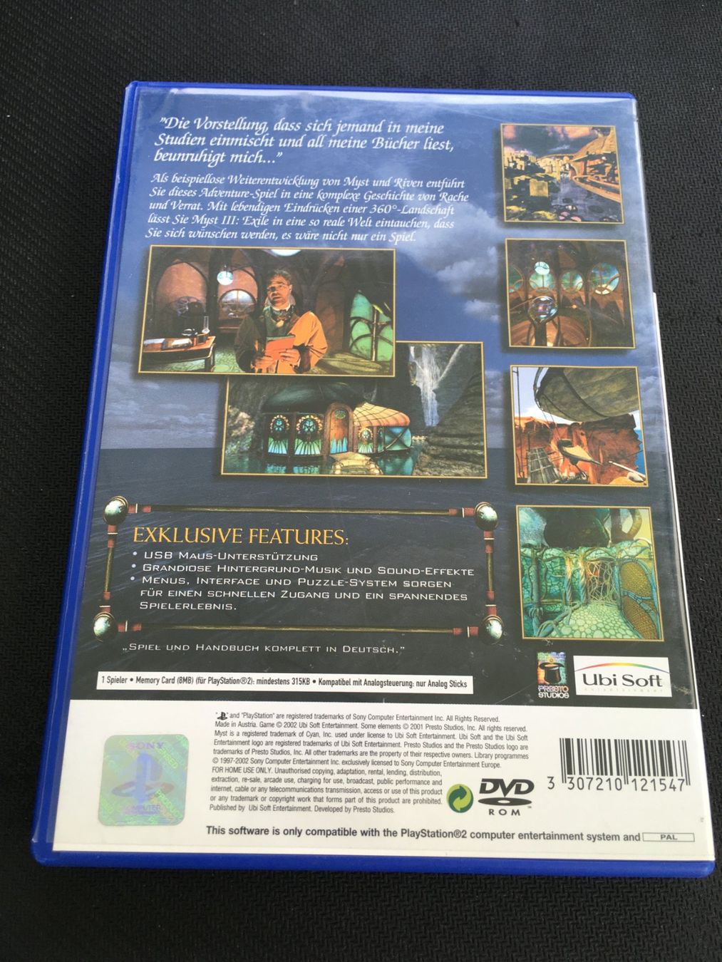 Sony Giochi: Myst 3 Exile - PS2 / Playstation 2 – Usato da St.Gallen venduto da Punktchen01 1
