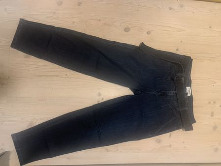 CAMBIO Damen Jeanshose Gr. 36 Paperbag-Stil mit Gürtel