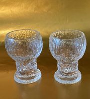 Iittala / 2 Schnapsgläsli Kekkerit  / T. Sarapaneva Finnland