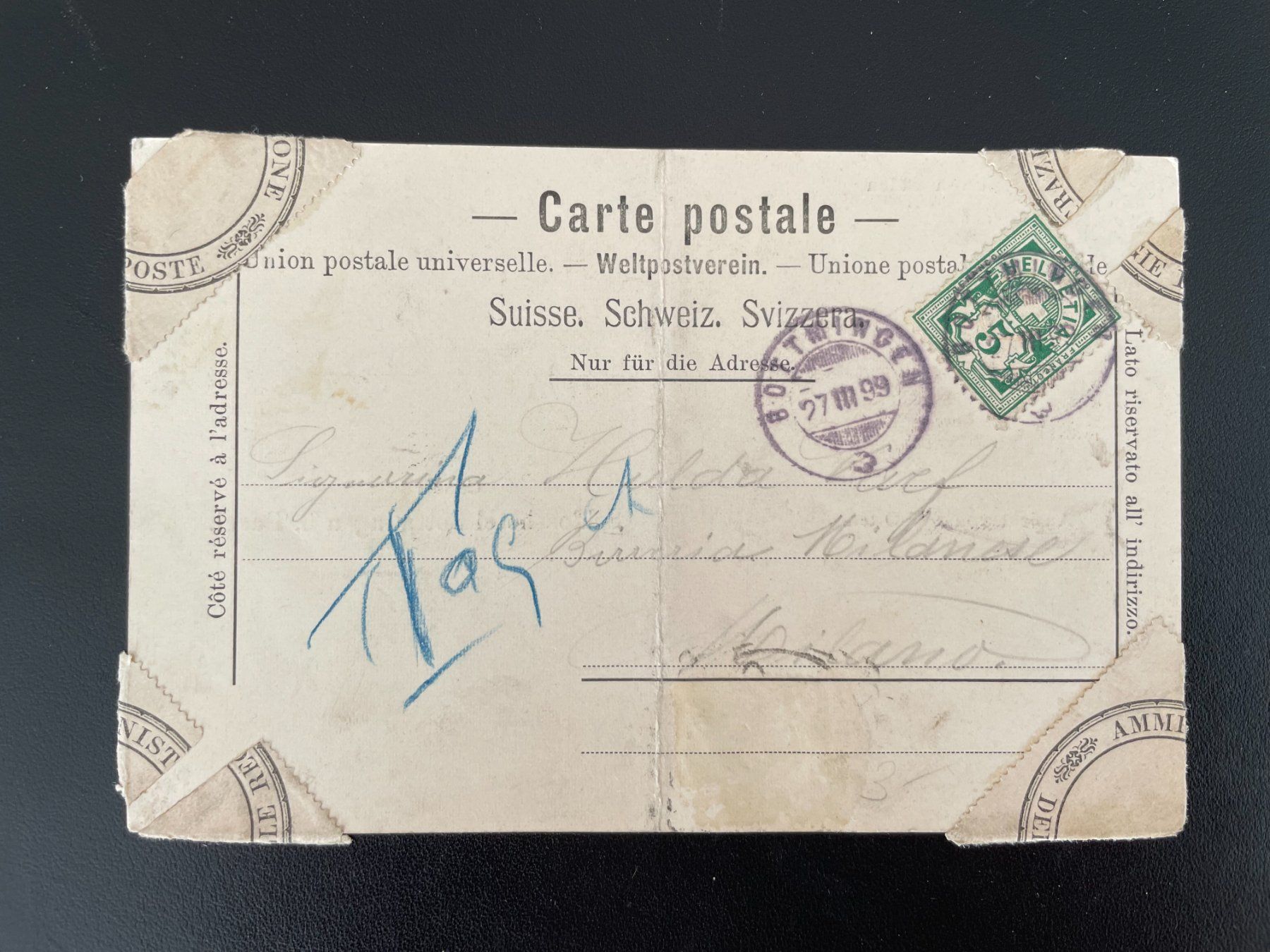 Cartoline postali: AK BL Schlosshotel Bottmingen bei Basel, 1899 – Usato da Thal venduto da Danny82 1