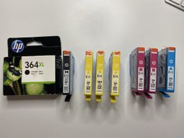 HP 364XL Tintenpatronen Set Schwarz, Cyan, Magenta, Gelb