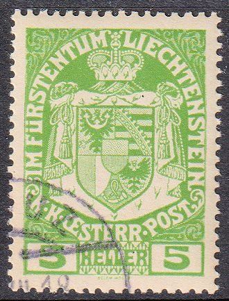 Alle Briefmarken: 5, gestempelt, Vaduz – Gebraucht aus Basel von Bingis