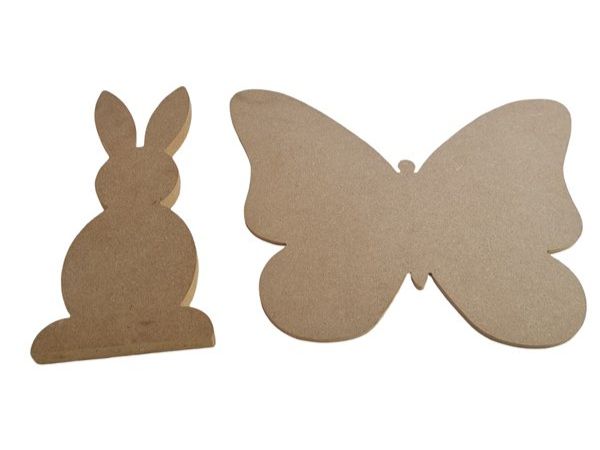 Figuren: Holzaufsteller Hase& Schmetterling – Gebraucht aus Wangen b. Olten von Restwert_Wangen