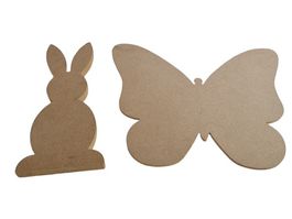 Holzaufsteller Hase& Schmetterling